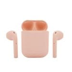Casti audio i100S , Wireless, Bluetooth 5.0, Touch Control , Bass, dock de incarcare inclus, Roz pudrat, Oferte Shop