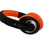 Casti Bluetooth Soundvox™ TM cu microfon, Over The Ear, Radio FM, Negru-Portocaliu, Oferte Shop