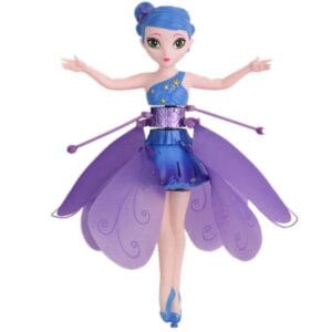 Papusa zana zburatoare Mov / Albastru , incarcare USB 10cm, + 6 ani, Oferte Shop