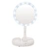 Oglinda rotunda machiaj cu iluminare LED ,reglabila , 25 cm, efect de lupa, Alb, Oferte Shop