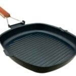 Tigaie tip grill , maner termorezistent, dimensiune 30 cm , design ergonomic, Negru, eco cooking, Oferte Shop