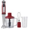 Mixer vertical 4 in 1, Cana, Tel, Tocator, 5 trepte de viteza + turbo, 1000 W, Rosu, Oferte Shop