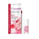 Tratament pentru unghii, Eveline Cosmetics, Care&Colour 6w1, Rose, 5 ml