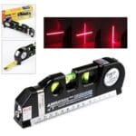 Nivela Laser cruce, orizontal si vertical, boloboc 3 bule, ruleta 2.5m si rigla aluminiu 15cm, multifunctionala 4 in 1 Laser, All in one by Oferte Shop