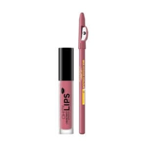 Set Luciu Mat Buze + Contur Buze, Eveline Cosmetics, 04 Sweet Lips
