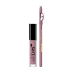 Set Luciu Mat Buze + Contur Buze, Eveline Cosmetics, 03 Rose Nude