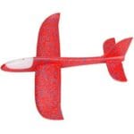 Avion planor Rosu cu iluminare LED incorporata, Anti-Shock Sistems New Generation, din material EPP polipropilen, 48cm, Oferte Shop